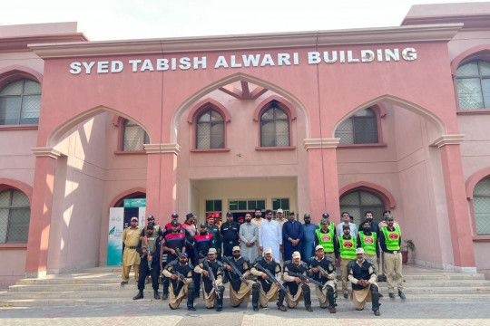 IUB's Security Division organized a mock security drill in coordination with the District Administration and Rescue 1122