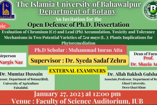 PhD open Defense at Department of Botany (III)