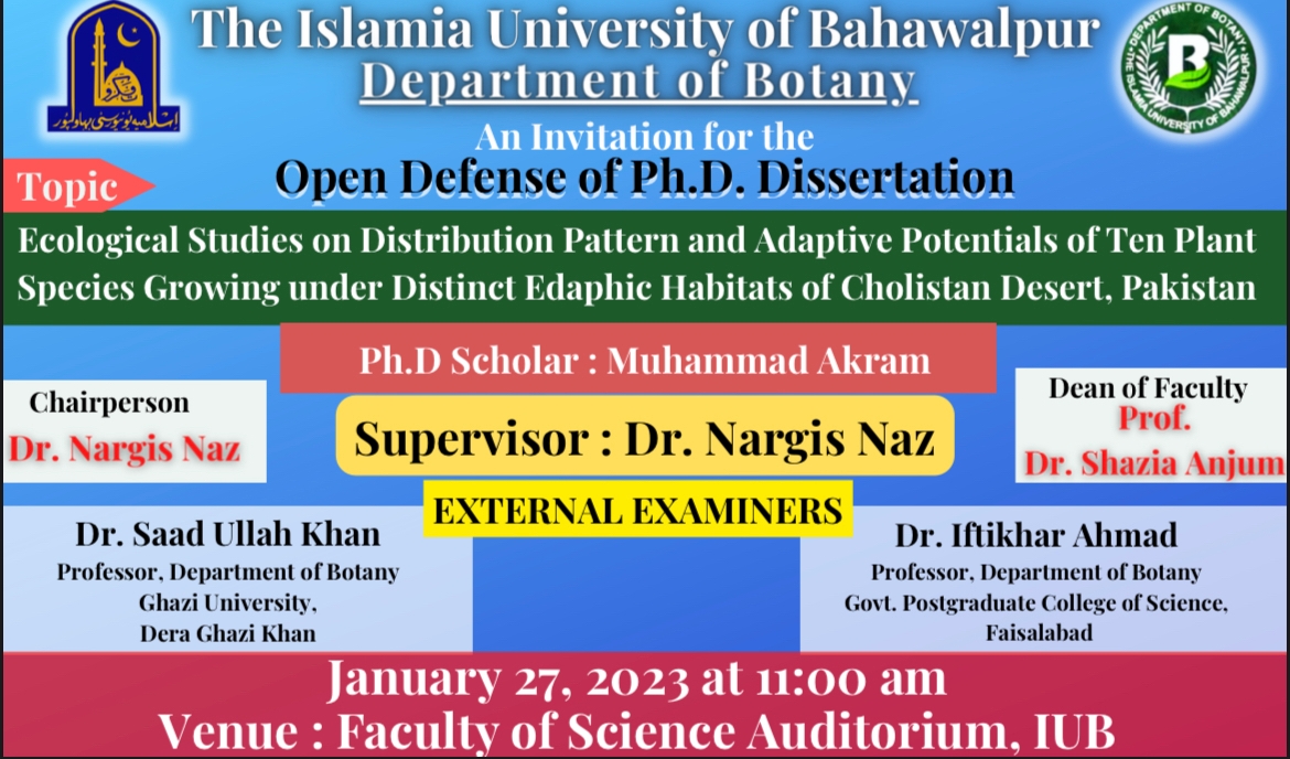 PhD open Defense at Department of Botany (II)