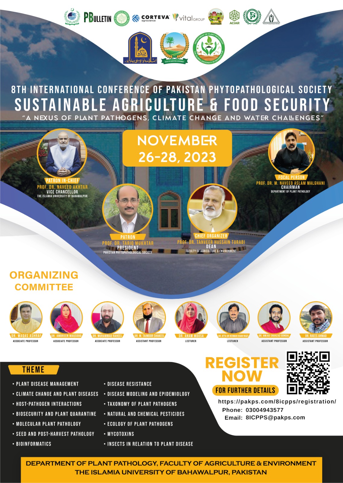 8th International Conference of Pakistan Phytopathological Society - Sustainable Agriculture & Food Security