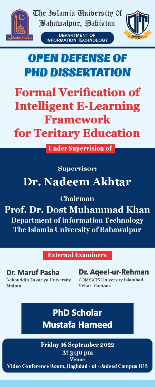 PhD Open defense at Department of Information Technology