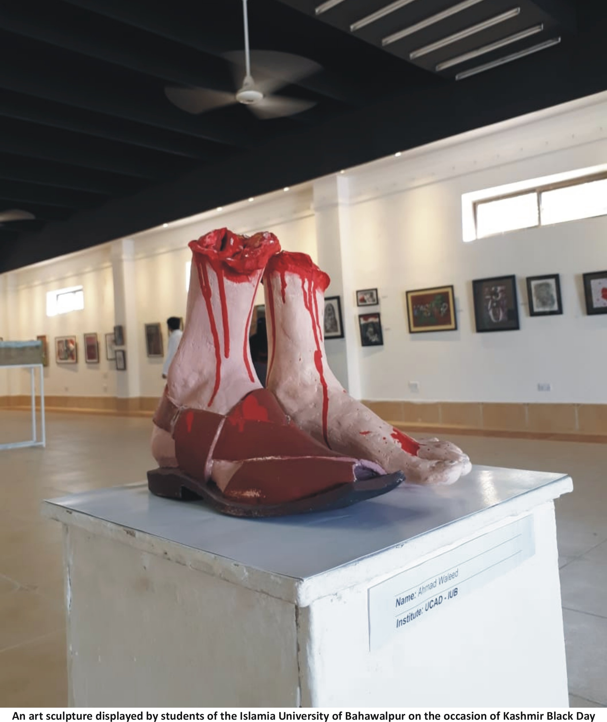 IUB observes Kashmir Black Day - Art Exhibition at Hakra Art Gallery