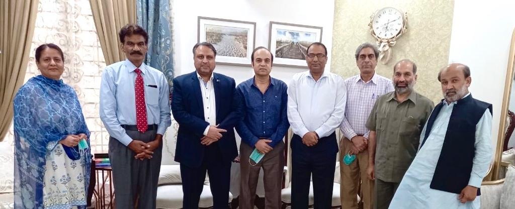 Engr Prof Dr Athar Mahboob Vice Chancellor along with recently promoted professors