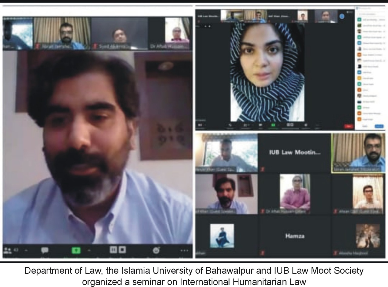 Webinar on International Humanitarian Law and Henry Dunant Law Moot Competition held at IUB