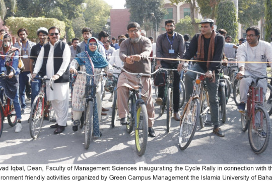 A Cycle Rally was organized by the Islamia University of Bahawalpur