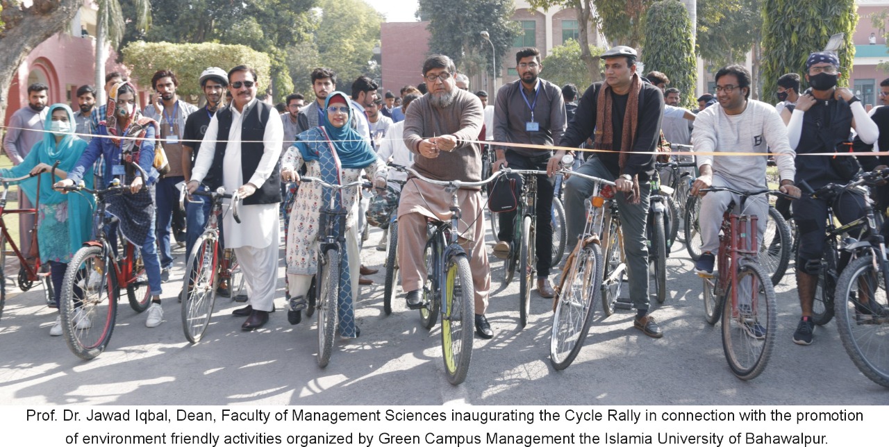 A Cycle Rally was organized by the Islamia University of Bahawalpur